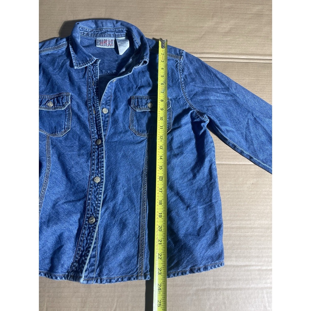 Bill Blass Denim Jacket Classic Blue Jean Trucker Style Womens Vintage Size PXL